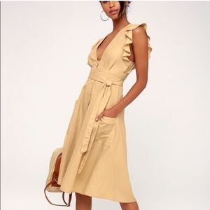 Midi sand colored Dress